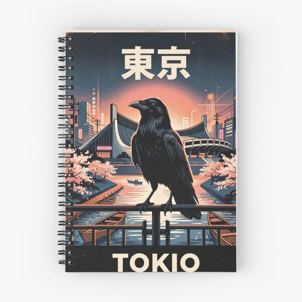 Item preview, Vintage Tokyo Black Crow Travel Art designed and sold by ZUMERI.