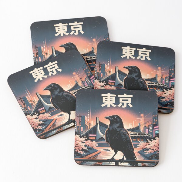 Item preview, Vintage Tokyo Black Crow Travel Art designed and sold by ZUMERI.