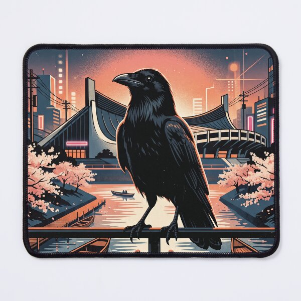Item preview, Vintage Tokyo Black Crow Travel Art designed and sold by ZUMERI.