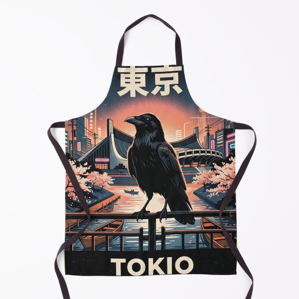 Item preview, Vintage Tokyo Black Crow Travel Art designed and sold by ZUMERI.
