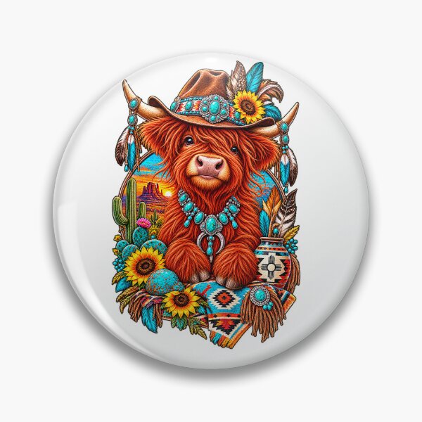 Item preview, Southwestern Red highland calf  designed and sold by NativeGraffix.