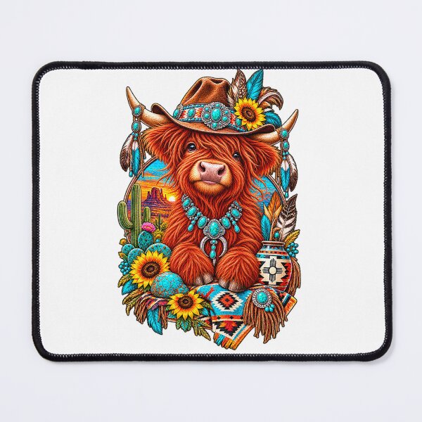 Item preview, Southwestern Red highland calf designed and sold by NativeGraffix.