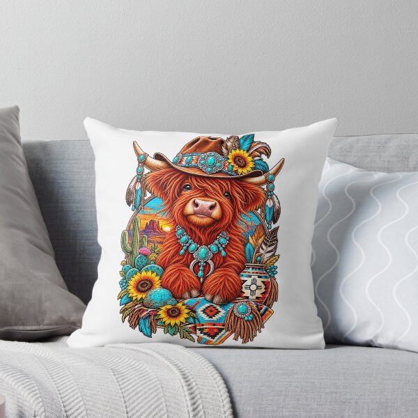 Item preview, Southwestern Red highland calf  designed and sold by NativeGraffix.