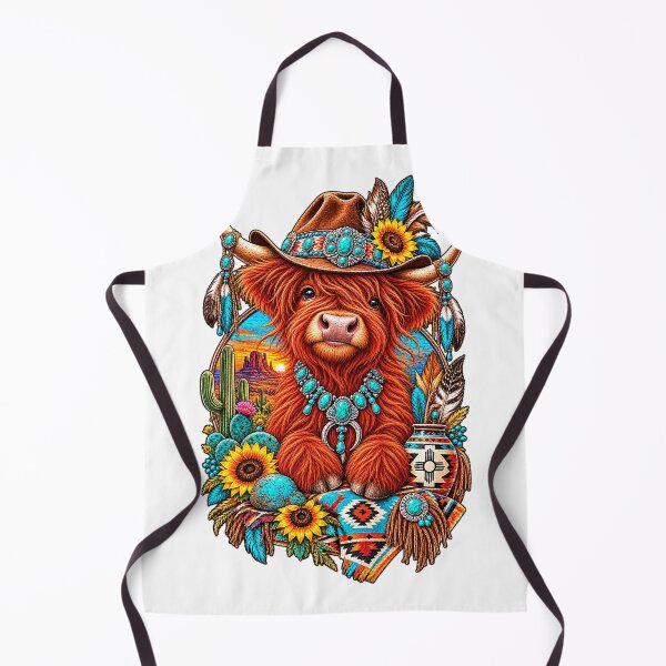Item preview, Southwestern Red highland calf designed and sold by NativeGraffix.