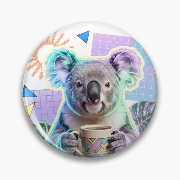 Item preview, Bright Side Fuel Retro Koala Coffee Vaporwave T-Shirt Design designed and sold by KIDEnia.