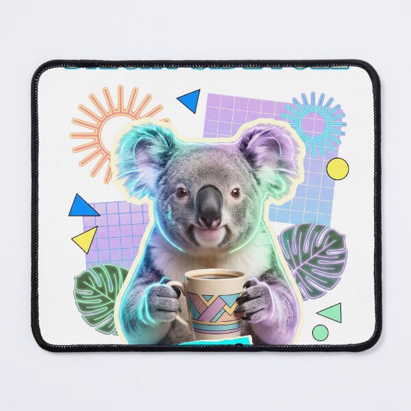 Item preview, Bright Side Fuel Retro Koala Coffee Vaporwave T-Shirt Design designed and sold by KIDEnia.