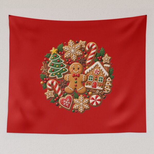 Item preview, Vintage Bakery Christmas Holiday Festive Gift - Christmas Gingerbread Man Cookie Collection designed and sold by Artycom.