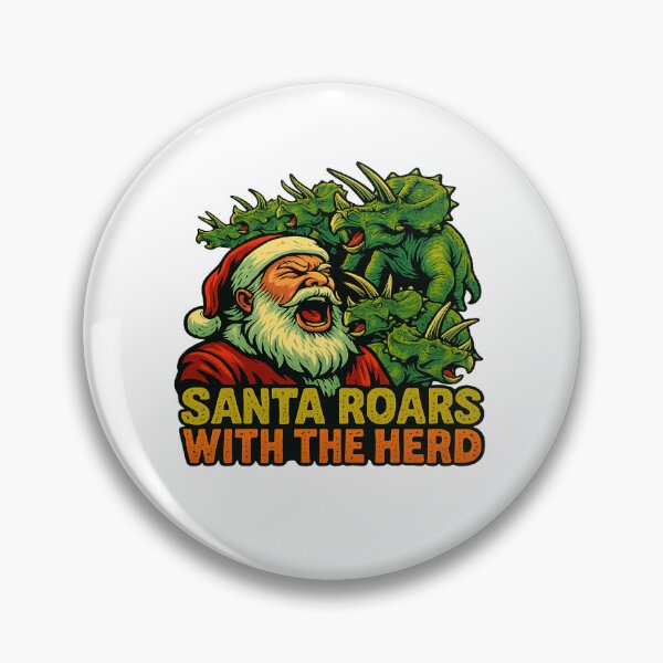 Item preview, Santa Roars With The Herd Christmas Dinosaurs designed and sold by ColeLaniTrading.
