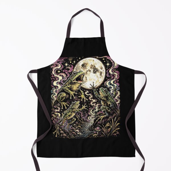 Item preview, Mystical Frogs Under the Full Moon – Gothic Celestial Night designed and sold by SOUFIANE1991.