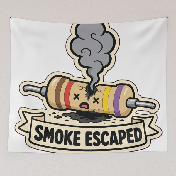 Item preview, Magic Smoke Escaped | Funny Electrical Engineer Humour Gift designed and sold by DebugLab.