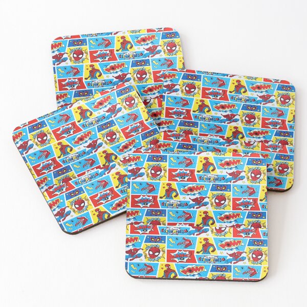 Item preview, A Fun and Colorful Pattern Featuring Iconic Superheroe Spiderman and Action Phrases in Bright Comic Book Style designed and sold by Matt_Smith.