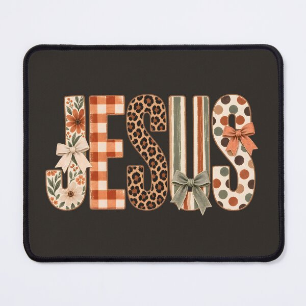 Item preview, Jesus Floral Leopard Autumn Typography designed and sold by Blinkwater Designs.