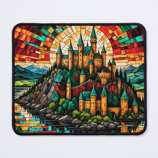 Item preview, Island Fortress: Radiant Stained Glass Sun designed and sold by Serene Strokes Art.