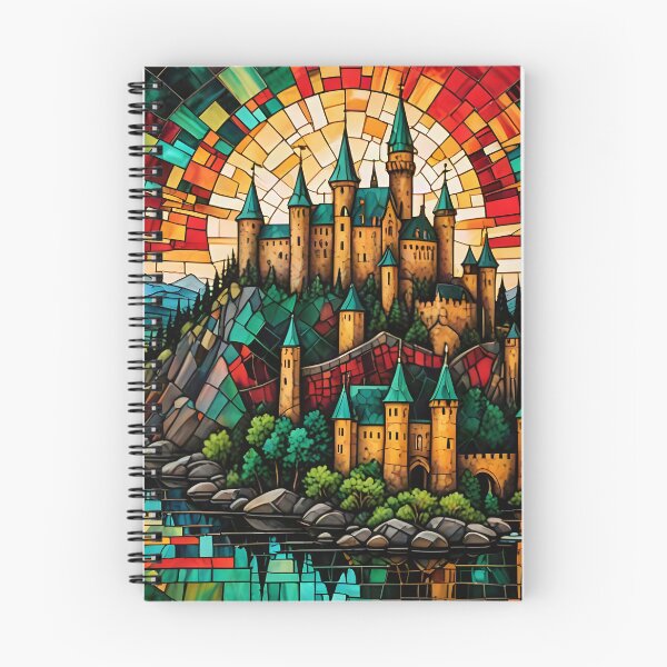 Item preview, Island Fortress: Radiant Stained Glass Sun designed and sold by Serene Strokes Art.