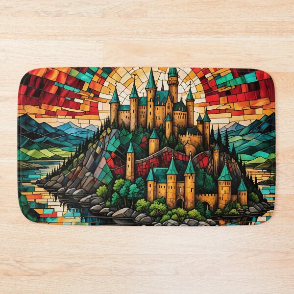 Item preview, Island Fortress: Radiant Stained Glass Sun designed and sold by Serene Strokes Art.