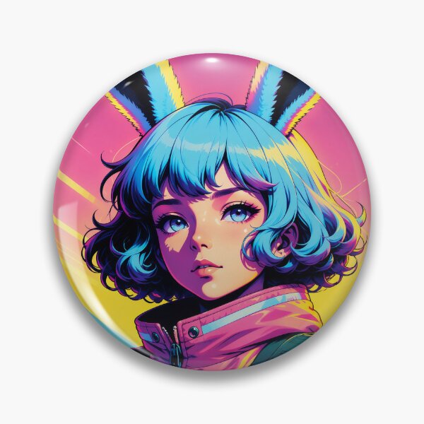 Item preview, Cyber Bunny - Retrowave Kemonomimi Girl designed and sold by FriskyLemur.