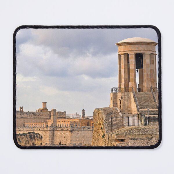 Item preview, The Siege Bell War Memorial atop the historic fortifications of Valletta, Malta designed and sold by goceris.