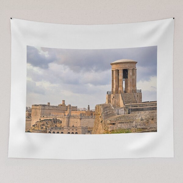 Item preview, The Siege Bell War Memorial atop the historic fortifications of Valletta, Malta designed and sold by goceris.