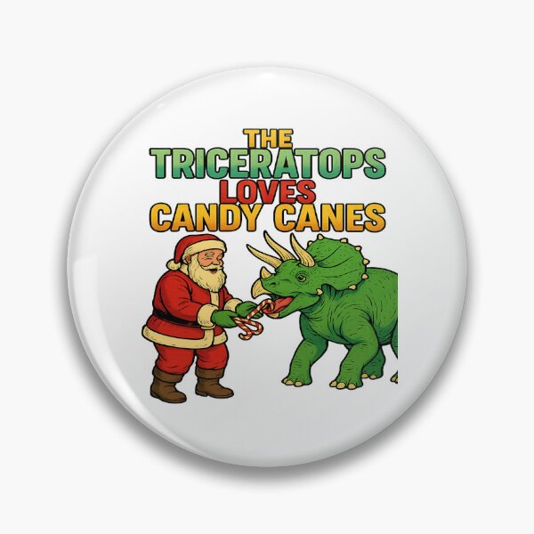 Item preview, The Triceratops Loves Candy Canes Christmas Dinosaur Santa designed and sold by ColeLaniTrading.
