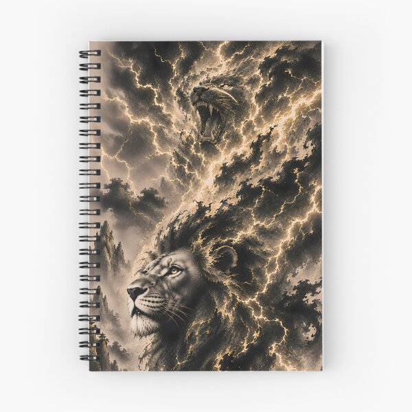 Item preview, Lion King in Thunderstorm – Eastern Ink Fantasy Lion designed and sold by ManJiangHong.