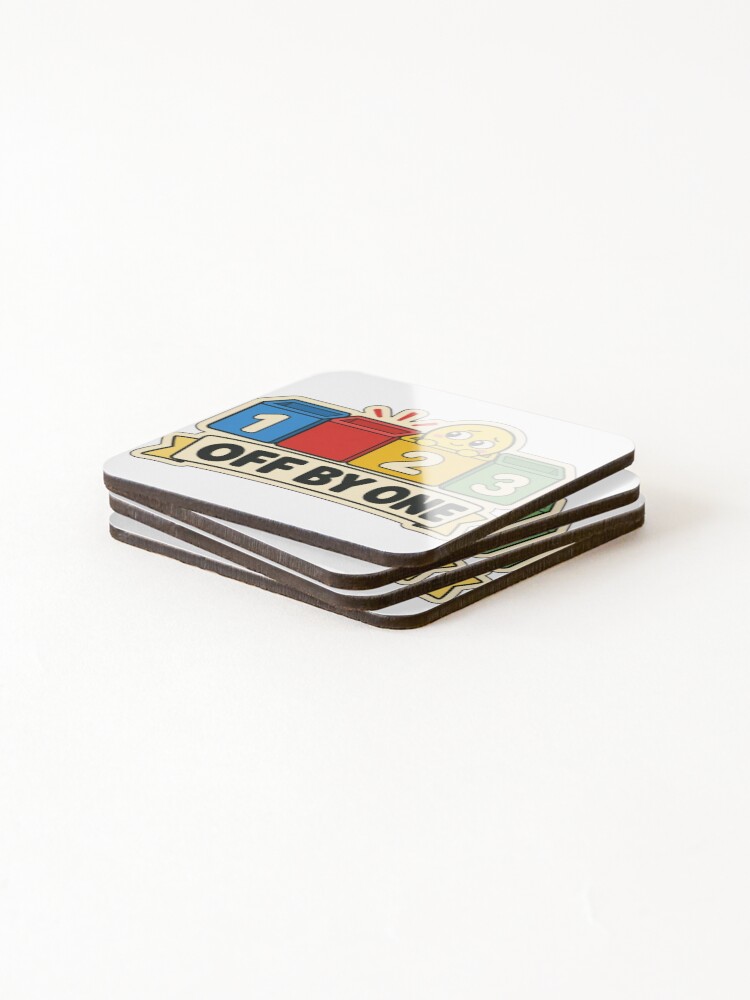 Thumbnail 4 of 5, Coasters (Set of 4), Off By One Error | Funny Computer Science Student Humour designed and sold by DebugLab.