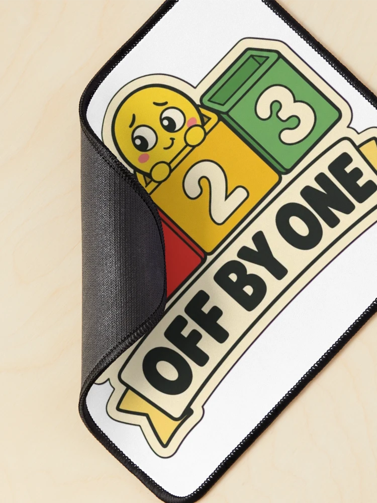 Thumbnail 2 of 5, Mouse Pad, Off By One Error | Funny Computer Science Student Humour designed and sold by DebugLab.