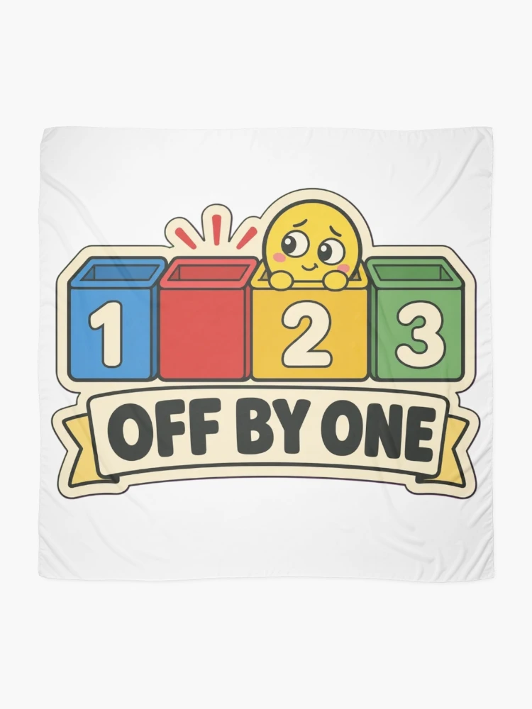 Thumbnail 2 of 3, Scarf, Off By One Error | Funny Computer Science Student Humour designed and sold by DebugLab.
