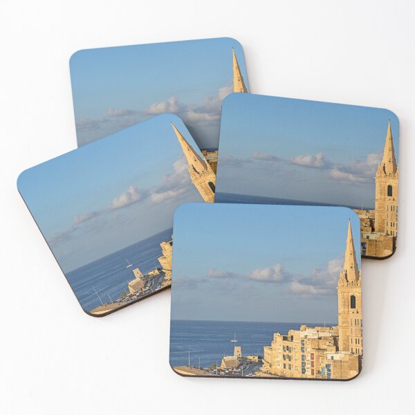 Item preview, Spire of St Paul's Pro-Cathedral and Mediterranean Sea,Valletta, Malta designed and sold by goceris.