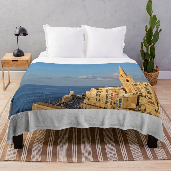Item preview, Spire of St Paul's Pro-Cathedral and Mediterranean Sea,Valletta, Malta designed and sold by goceris.
