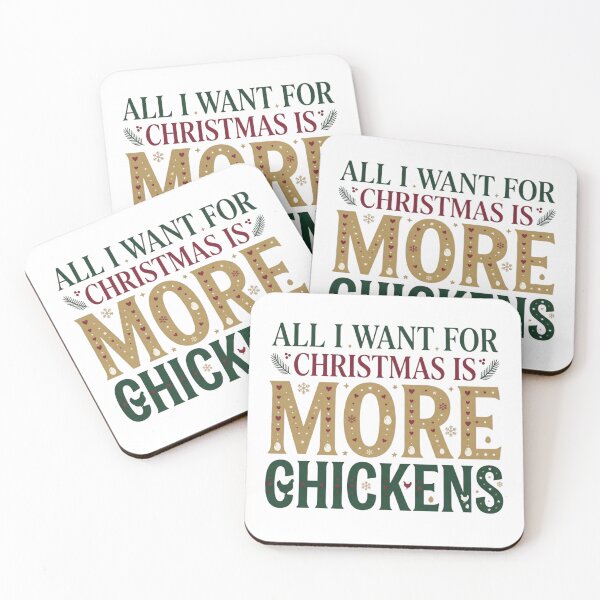 Item preview, All I Want For Christmas Is More Chickens Funny Backyard Chicken Keeper Holiday designed and sold by raedattia.