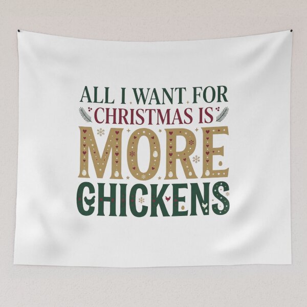 Item preview, All I Want For Christmas Is More Chickens Funny Backyard Chicken Keeper Holiday designed and sold by raedattia.