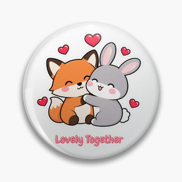 Item preview, Lovely Together Fox And Rabbit designed and sold by MemeInspiration.