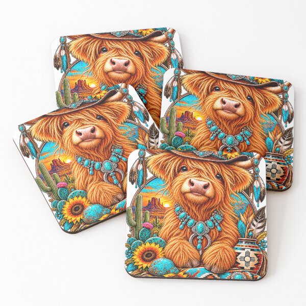 Item preview, Southwestern highland calf  designed and sold by NativeGraffix.