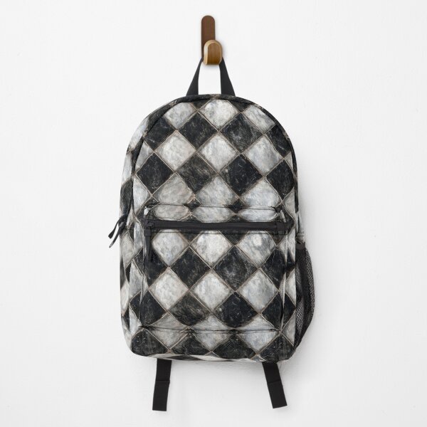 Item preview, Marble Checkerboard Pattern - Black & White Diagonal Tile Design designed and sold by Nine Lives Studio.