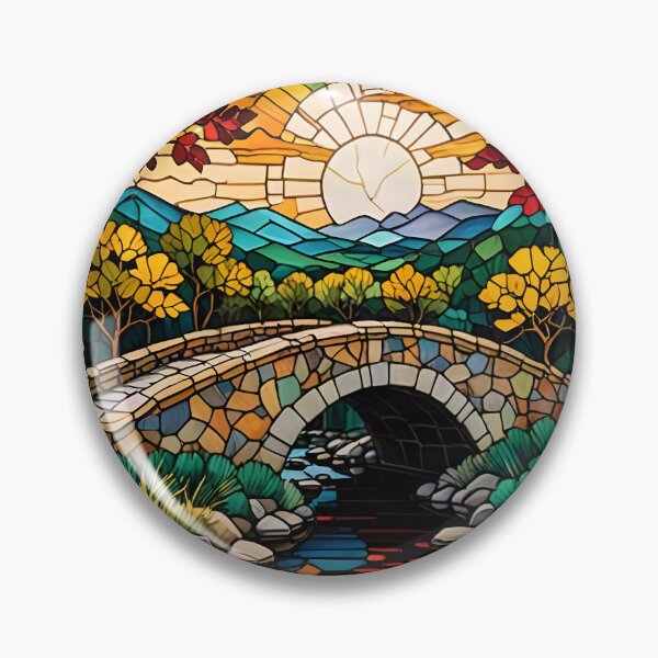 Item preview, Golden Autumn River Arch designed and sold by Serene Strokes Art.