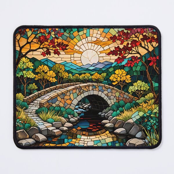 Item preview, Golden Autumn River Arch designed and sold by Serene Strokes Art.