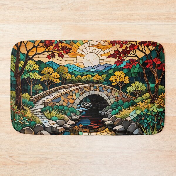 Item preview, Golden Autumn River Arch designed and sold by Serene Strokes Art.