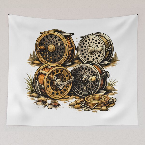 Item preview, Collection of classic fly fishing reels designed and sold by Daily Quirk.