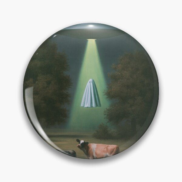Item preview, Halloween Ghost Abducted by Aliens UFO designed and sold by Ayrshiredesigns.