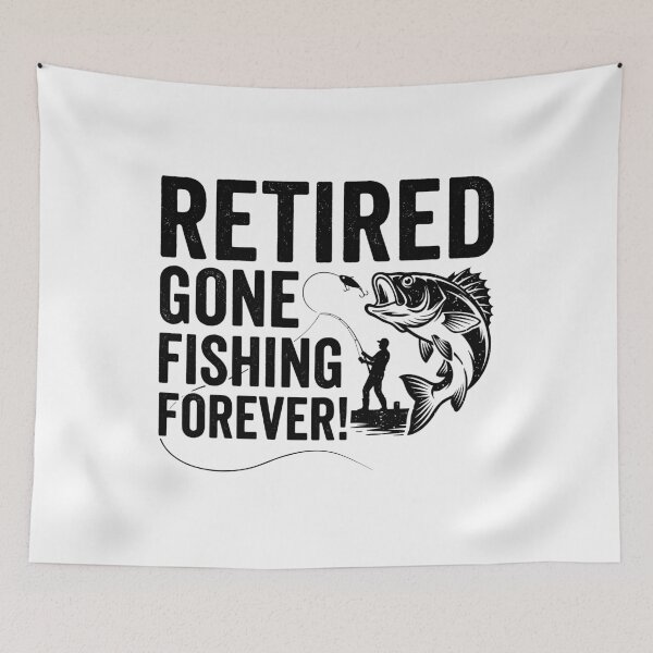 Item preview, Retired Gone Fishing Forever! Retirement Fisherman Angler Gift designed and sold by Doodleoub.