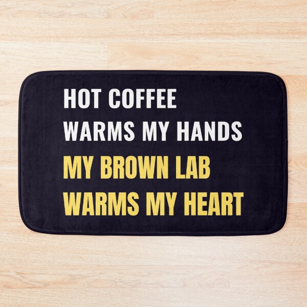 Item preview, Brown Lab Puppy Dog Morning Coffee Quote designed and sold by PRINTSCHARMINGM.
