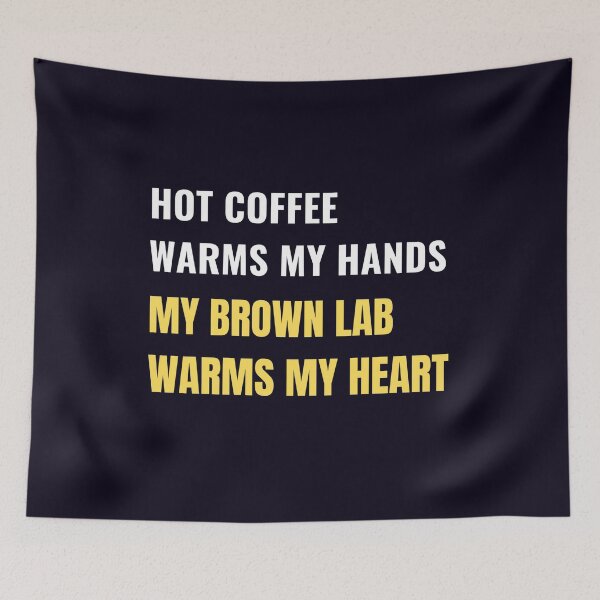 Item preview, Brown Lab Puppy Dog Morning Coffee Quote designed and sold by PRINTSCHARMINGM.