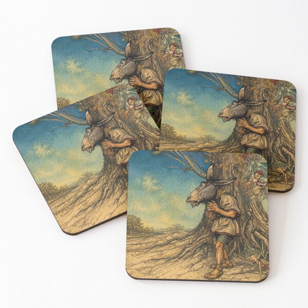 Item preview, Arthur Rackham Art Print, Vintage Fantasy Illustration, Bottom and Fairies from A Midsummer Night’s Dream, Shakespeare Lovers designed and sold by RickE.