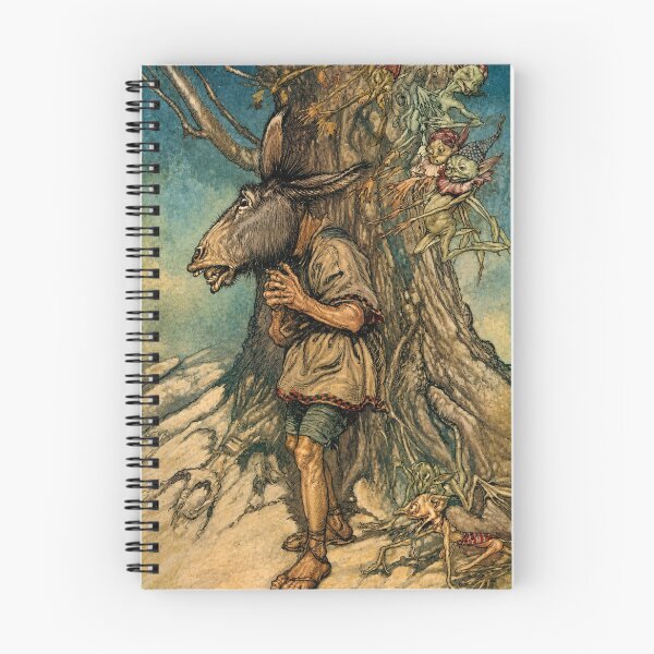 Artikelvorschau, Kunstdruck von Arthur Rackham, Vintage-Fantasy-Illustration, Bottom und Feen aus Ein Sommernachtstraum, Shakespeare-Liebhaber entworfen und verkauft von RickE.