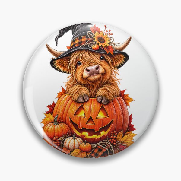 Item preview, Halloween Highland Calf  designed and sold by NativeGraffix.