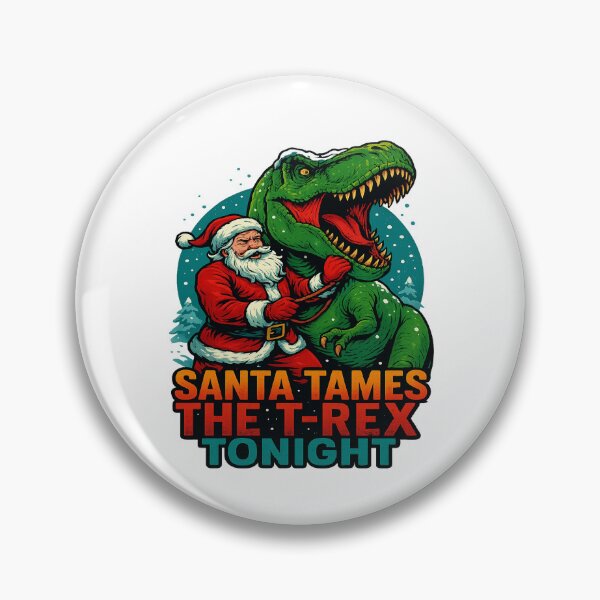 Item preview, Santa Tames The T Rex Tonight Dinosaur Christmas designed and sold by ColeLaniTrading.