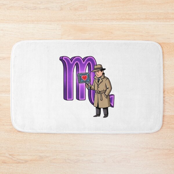 Item preview, Scorpio Detective Scanning Heart Purple Neon Zodiac Art designed and sold by Rare By Hero.