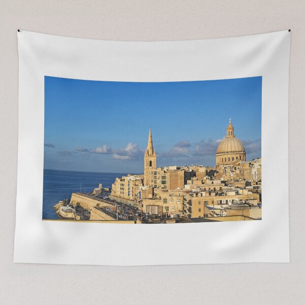 Item preview, Iconic Skyline of Valletta with Basilica Dome and St Paul's Spire, Malta designed and sold by goceris.