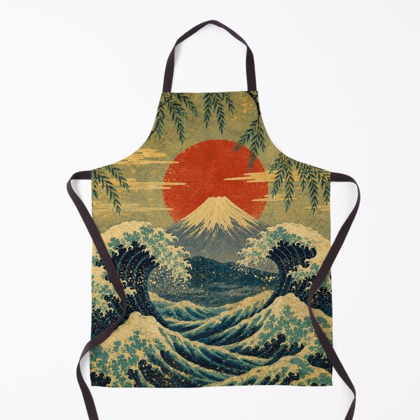 Item preview, Japanese Wave & Mount Fuji | Ukiyo-e Ocean Art Japan Rising Sun designed and sold by AbstractAuraArt.