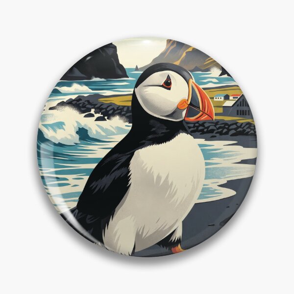 Item preview, Vintage Vik i Myrdal Puffin Travel Art designed and sold by ZUMERI.